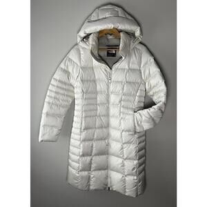 The North Face Metropolis II 550 Down Puffer Jacket Parka Coat Women M Long Dove